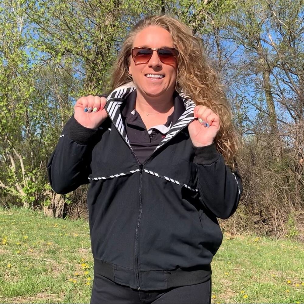 Vintage 90s zebra black white bomber track windbreaker jacket MEDIUM